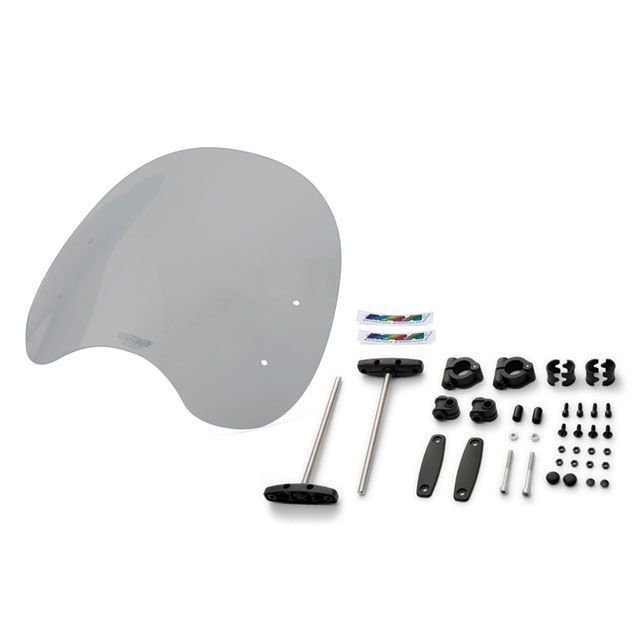 エムアールエー スクリーンセット ロードクラシック（スモーク） 汎用バーハンマウントキット付φ22.2/25.4 汎用 SET-NMK-MROC-S