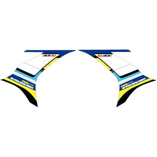 【メーカー直送】エムディーエフ GSX-R125（2018～） グラフィックキット アタッカーモデル ホワイトタイプ GSX-R125 タイプ フロントサイドパーツ M18GSXR125-A-WH-FS｜モトメガネ 店