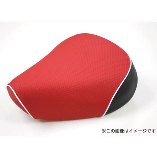 グロンドマン ディオ 国産シートカバー エンボスレッド ディオ タイプ 張替 仕様 白パイピング 型式 AF62 GH19HC270P20