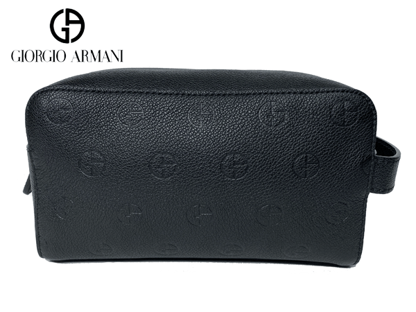 GIORGIO ARMANI ジョルジオアルマーニ クラッチバック ブラック - 通販