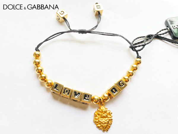 セール SALE 値下げ ドルチェ&ガッバーナ ブレスレット DOLCE&GABBANA WBK3L2 W1111 87655 LOVE DG BRACELET サイズ調節機能付き ラブ DG チャーム コード ブレスレット ドルガバ