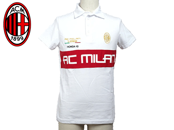 保証書付 Ac Milan Acミラン ポロシャツ Acm Mi 90 Polo Honda 10 別注 本田10 刺繍オンネーム入り ロゴ刺繍入り Ac Milan ホワイト ポロシャツ 日本メンズmサイズ程度 初回限定 Www Laperodeslocaux Fr