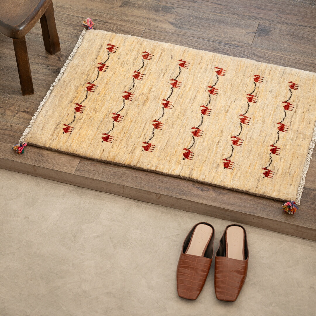 楽天市場】【本場イラン産】約60×90cm ギャッベ 玄関マットなど（送料