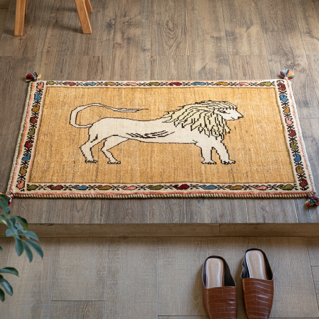 【百貨店SALE20%OFF】【発祥地ペルシャ産】62×97糎 入り口・入口つや消し（貨物輸送無料 手織り 生まれながら染め粉 愛くるしげ 今めかしい 引っ敷き 入り口・入口 引っ敷き 羊毛100% イラン ギャベ Gabbeh リーズバフト ヴィンテージ）