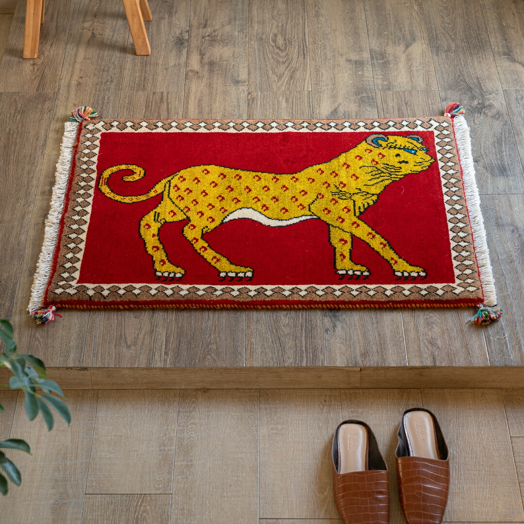 【百貨店SALE20%OFF】【発祥地ペルシャ産】62×85糎 入り口・入口つや消し（貨物輸送無料 手織り 生まれながら染め粉 愛くるしげ 今めかしい 引っ敷き 入り口・入口 引っ敷き 羊毛100% イラン ギャベ Gabbeh リーズバフト ヴィンテージ）