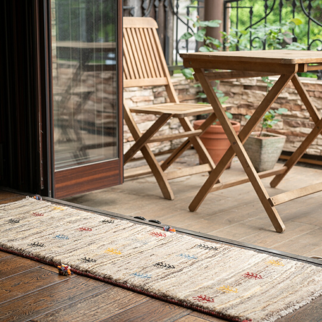 【百貨店SALE20%OFF】【発祥地ペルシャ産】49×144糎 走者（長っ細い）（貨物輸送無料 手織り 生まれながら染め粉 愛くるしげ 今めかしい 歩廊 引っ敷き 引っ敷き 羊毛100% イラン ギャベ Gabbeh）