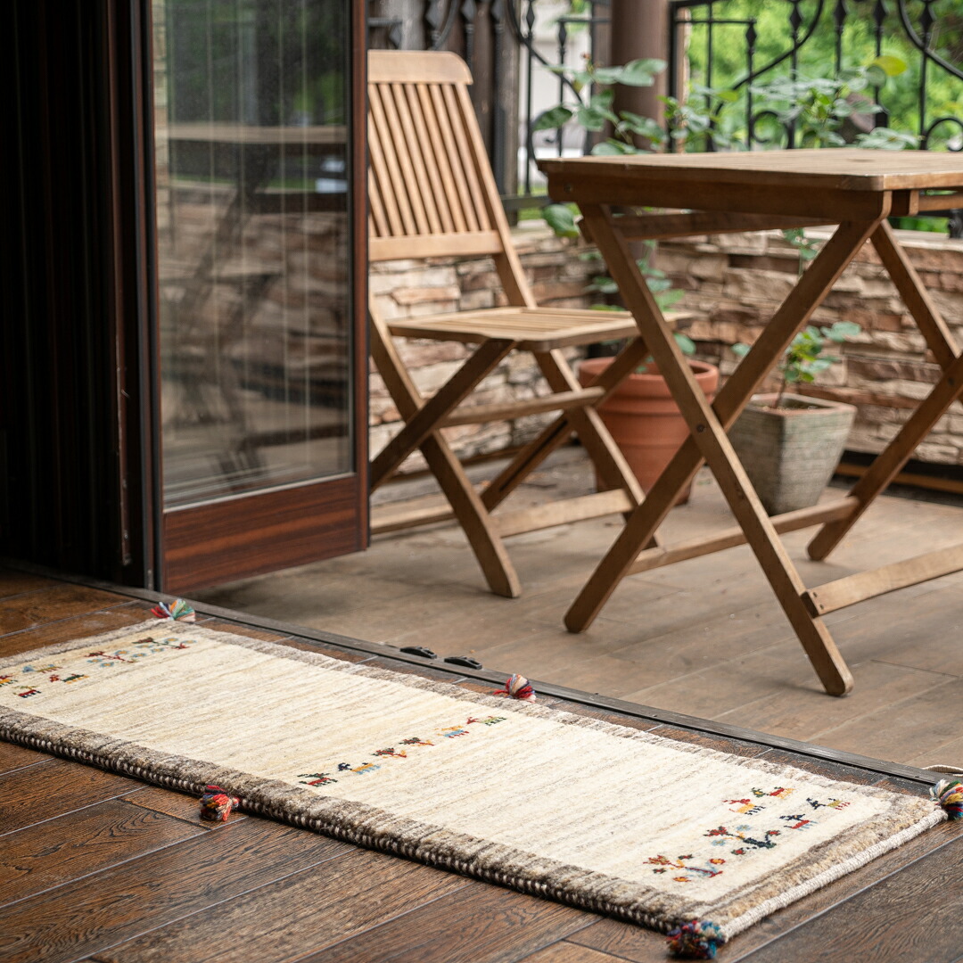 【百貨店SALE20%OFF】【発祥地ペルシャ産】45×121糎 走者（長っ細い）（貨物輸送無料 手織り 生まれながら染め粉 愛くるしげ 今めかしい 引っ敷き 歩廊 入り口・入口 引っ敷き 羊毛100% イラン ギャベ Gabbeh）