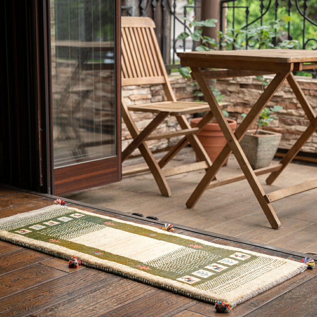【百貨店SALE20%OFF】【発祥地ペルシャ産】42×117糎 走者（長っ細い）（貨物輸送無料 手織り 生まれながら染め粉 愛くるしげ 今めかしい 引っ敷き 歩廊 入り口・入口 引っ敷き 羊毛100% イラン ギャベ Gabbeh HAJI作 ふかふか 朦朦たる）