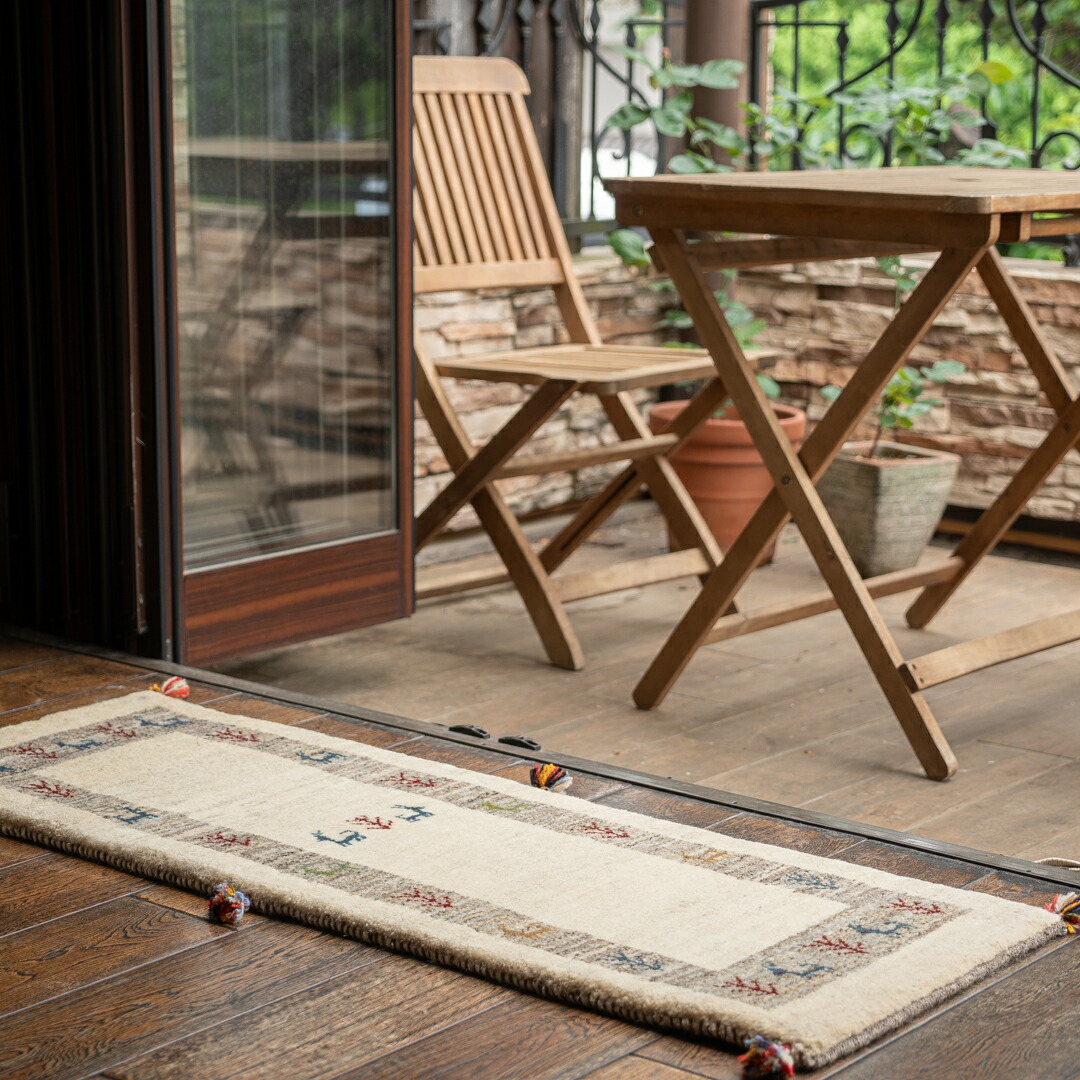 【百貨店SALE20%OFF】【発祥地ペルシャ産】43×124糎 走者（長っ細い）（貨物輸送無料 手織り 生まれながら染め粉 愛くるしげ 今めかしい 引っ敷き 歩廊 入り口・入口 引っ敷き 羊毛100% イラン ギャベ Gabbeh）