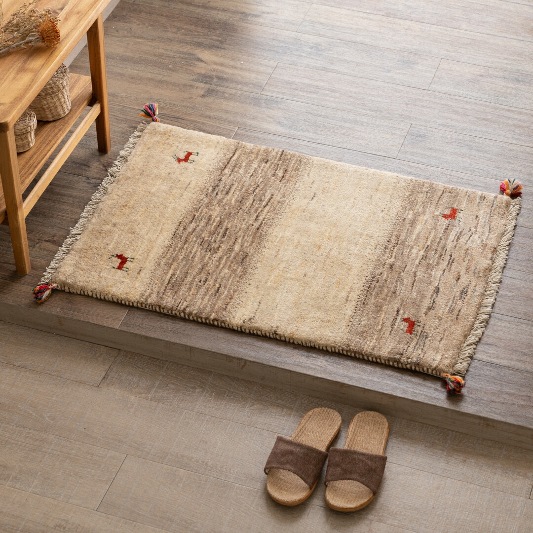 ギャッベ ペルシャ絨毯 61x87cm ギャベ 玄関マット 手織り ラグ 絨毯 楽天市場】【本場イラン産】61×87cm ギャッベ 玄関マットS（送料