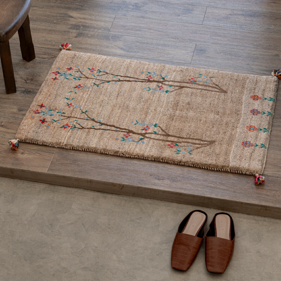 【現地買付】③ギャッベ イラン製 新品 楽天市場】ギャッベ 手織り ウール ギャッベの本場 イラン