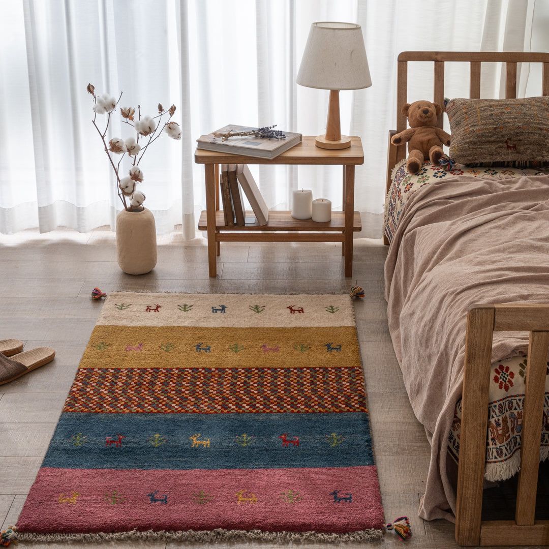 ギャッベ (ギャベ) イラン製 楽天市場】【本場イラン産】74×124cm ギャッベ 玄関マット他Mサイズ