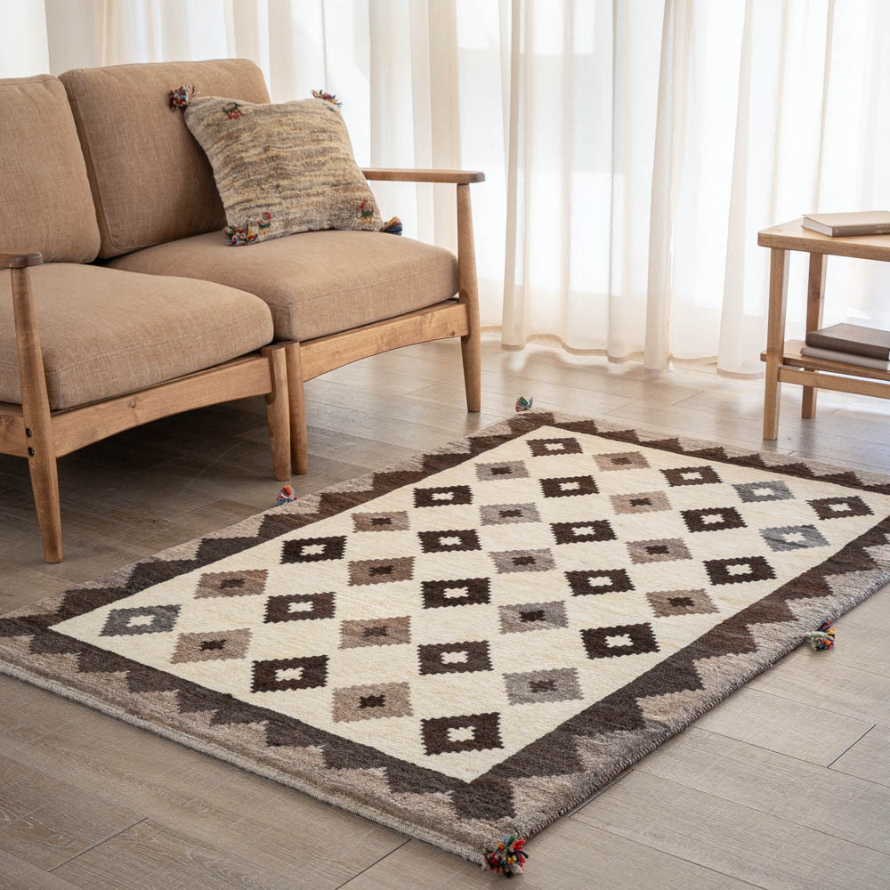 【百貨店SALE30%OFF】【発祥地ペルシャ産】102×158糎 引っ敷き（貨物輸送無料 手織り 生まれながら染め粉 愛くるしげ 今めかしい 引っ敷き 引っ敷き 羊毛100% ギャベ Gabbeh リーズバフト）