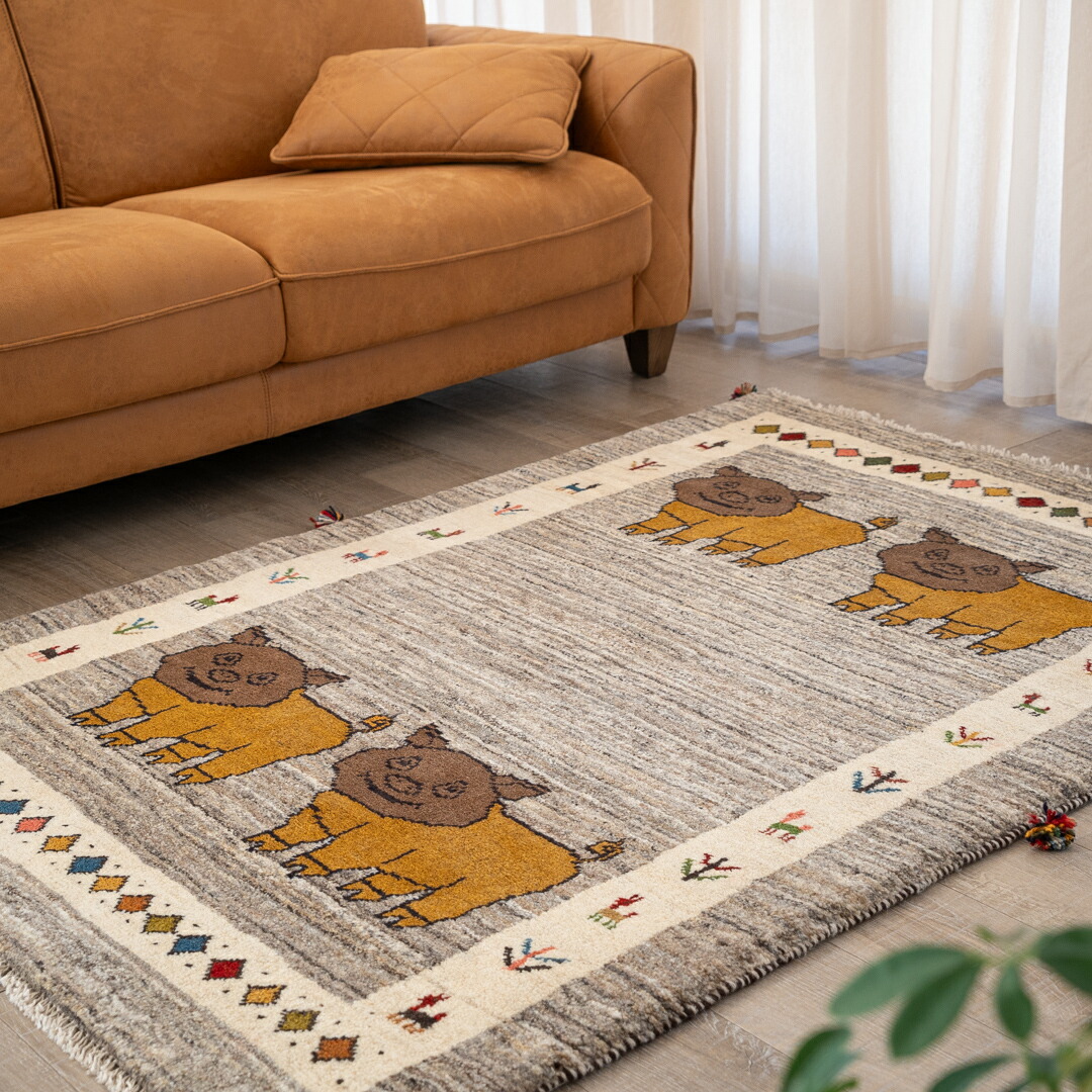 【百貨店SALE30%OFF】【発祥地ペルシャ産】118×170珊 引っ敷き（貨物輸送無料 手織り 生まれながら染め料 愛くるしい 今めかしい 引っ敷き 引っ敷き 羊毛100% イラン ギャベ Gabbeh）