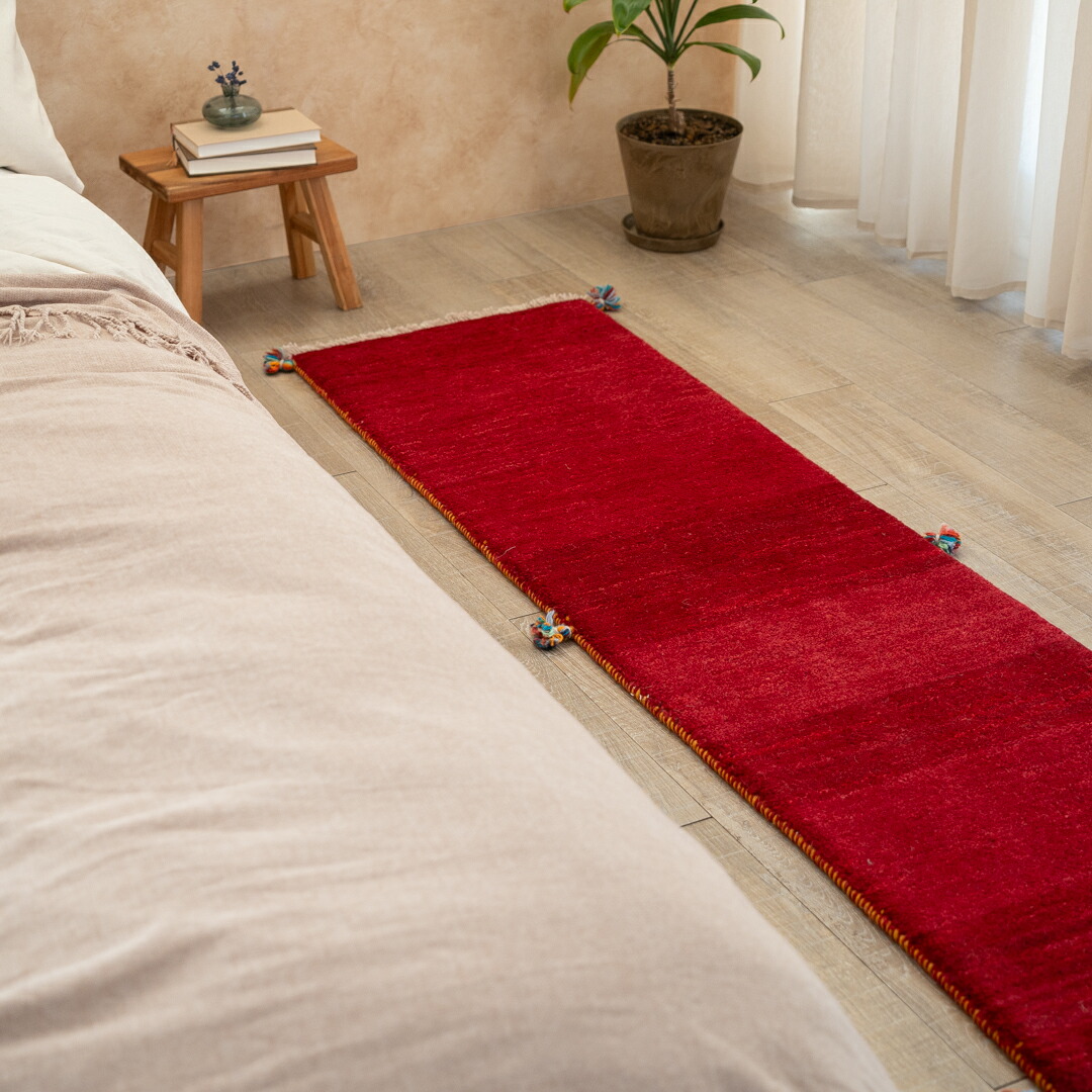 ペルシャ絨毯 ギャッベ 38x44cm 127x56cm ペルシャギャッベ ランナー