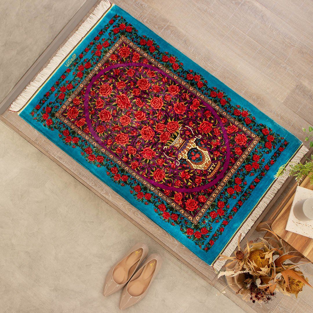 【百貨店SALE30%OFF】【発祥地ペルシャ産】62×97珊 イラン引っ敷き 部屋の入り口大きさM（貨物輸送無料 手織り 生まれながら染め料 愛くるしい 今めかしい 引っ敷き 引っ敷き 地絹100% イラン）◆NAJA ナージャ