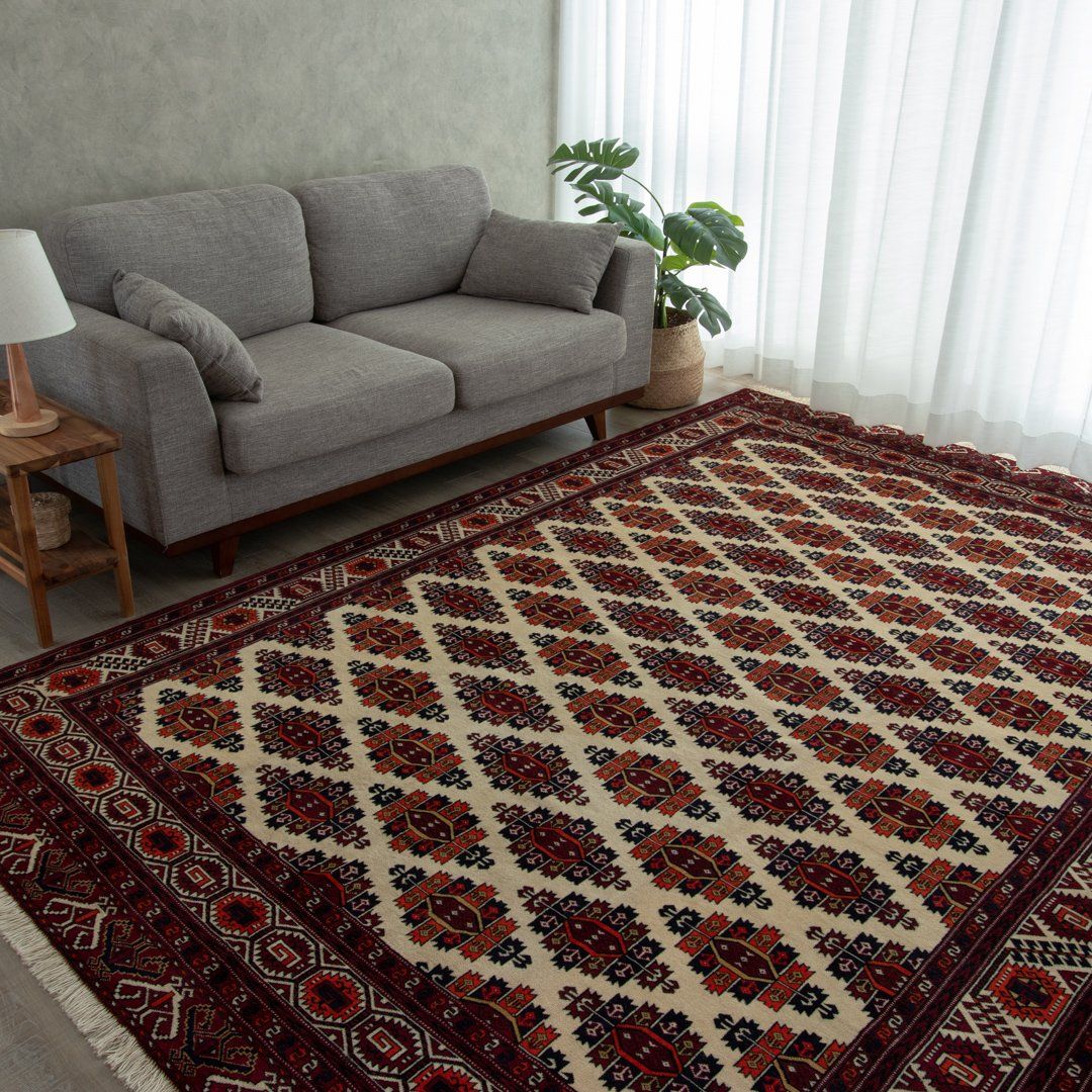 【百貨店SALE30%OFF】【発祥地ペルシャ産】204×295糎 イラン引っ敷き ラグサイズLL（貨物輸送無料 手織り 生まれながら染め粉 愛くるしげ 今めかしい 引っ敷き 引っ敷き 羊毛100% イラン）◆ROPD ロップド