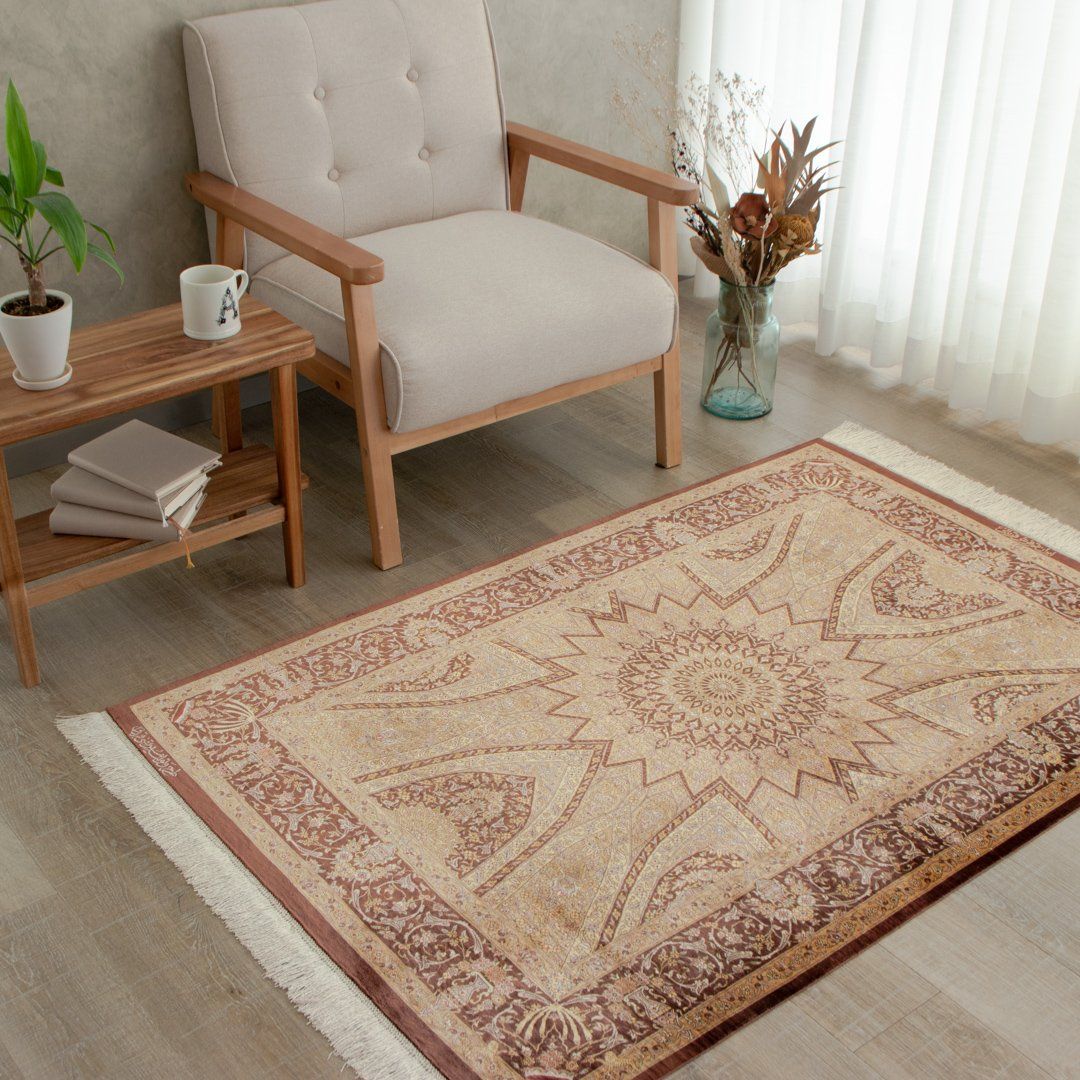 【百貨店SALE30%OFF】【発祥地ペルシャ産】98×146珊 イラン引っ敷き ラグサイズS（貨物輸送無料 手織り 生まれながら染め料 愛くるしい 今めかしい 引っ敷き 引っ敷き 地絹100% イラン）◆PINED ピネード