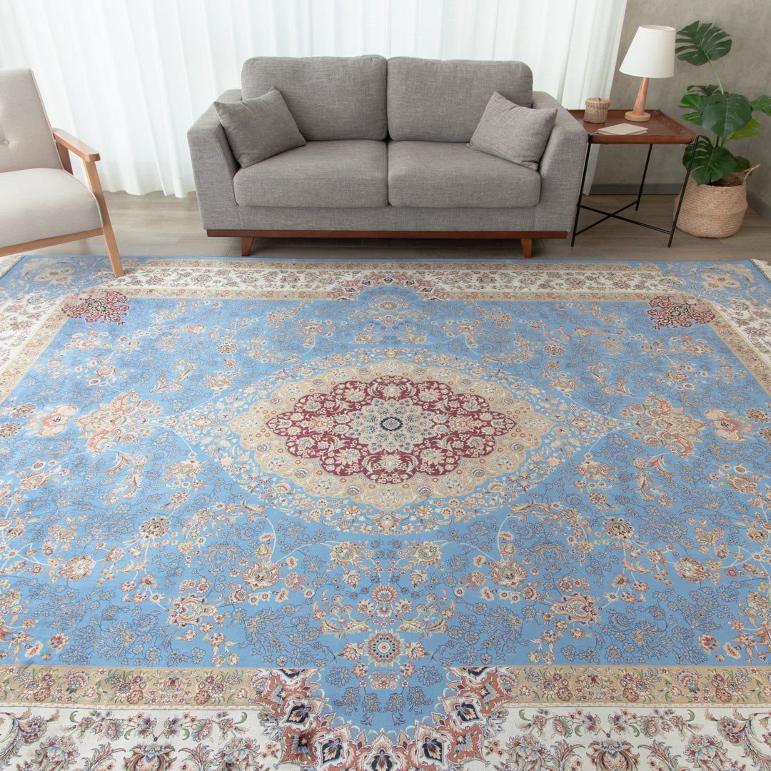 【百貨店SALE30%OFF】【発祥地ペルシャ産】250×350珊 イラン引っ敷き（機械織） 大型リビング大きさ（貨物輸送無料 愛くるしい 今めかしい 引っ敷き 引っ敷き バンブーシルク ジーメンスダル イラン）◆No1004