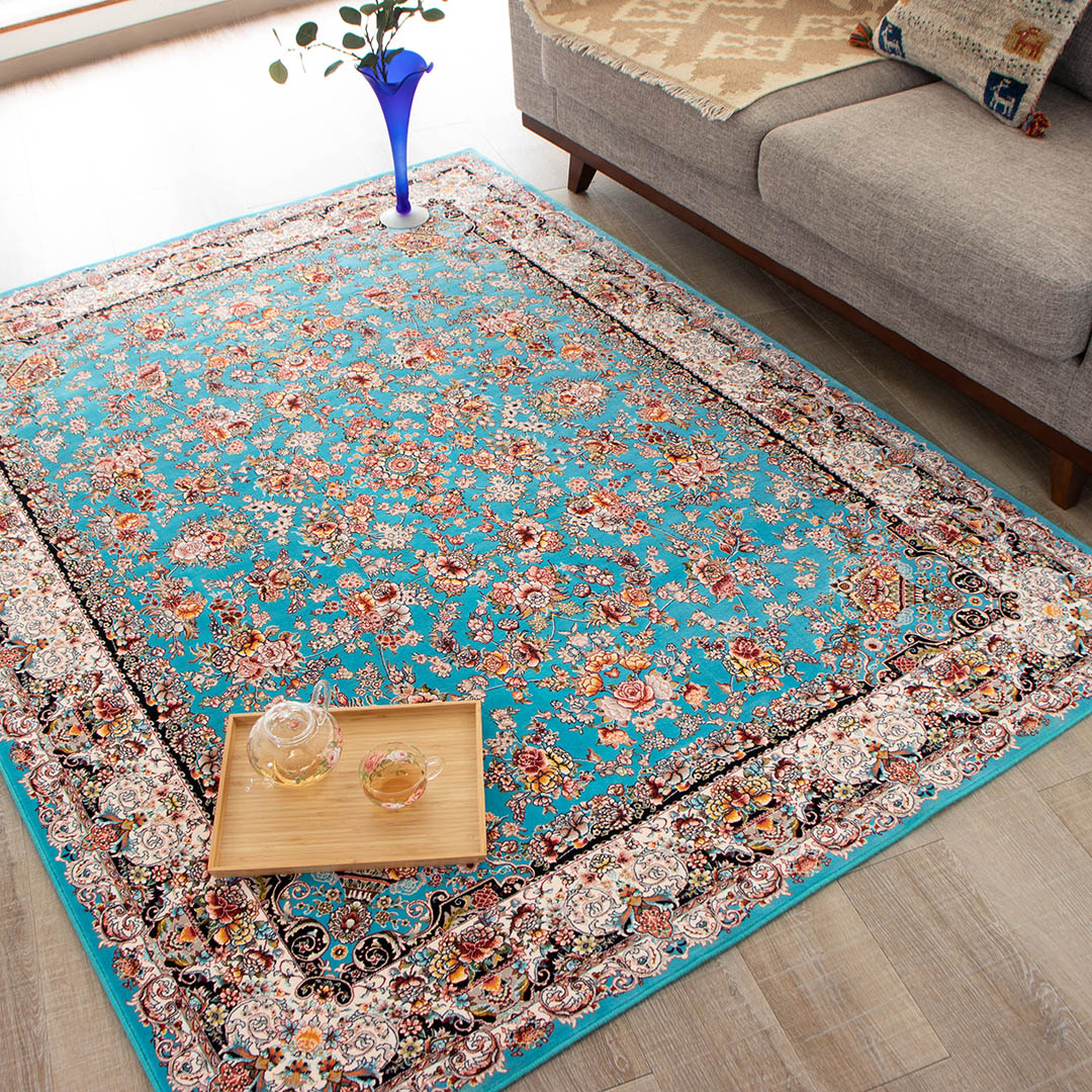 買得 高品質 高密度 輝く 多色織絨毯 本場イラン産200×250cm‐201301
