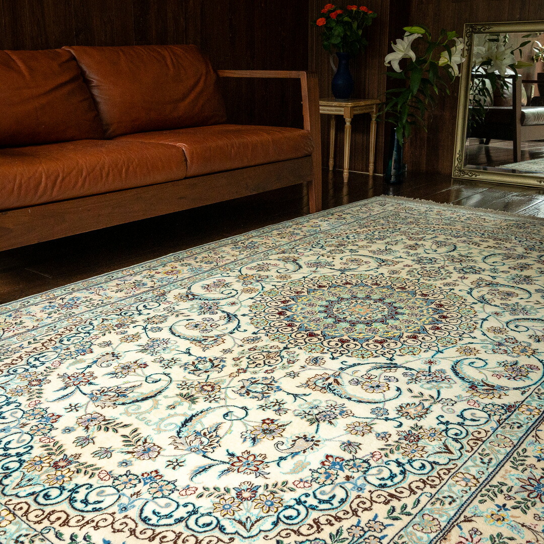 【本場イラン産】152×253cm ペルシャ絨毯 ラグサイズL(送料無料 手織り 天然染料 かわいい おしゃれ 絨毯 ラグ ウール100% ペルシャ)◆PIPERIS ピペリス|イラン産絨毯 ペルシャダイレクト