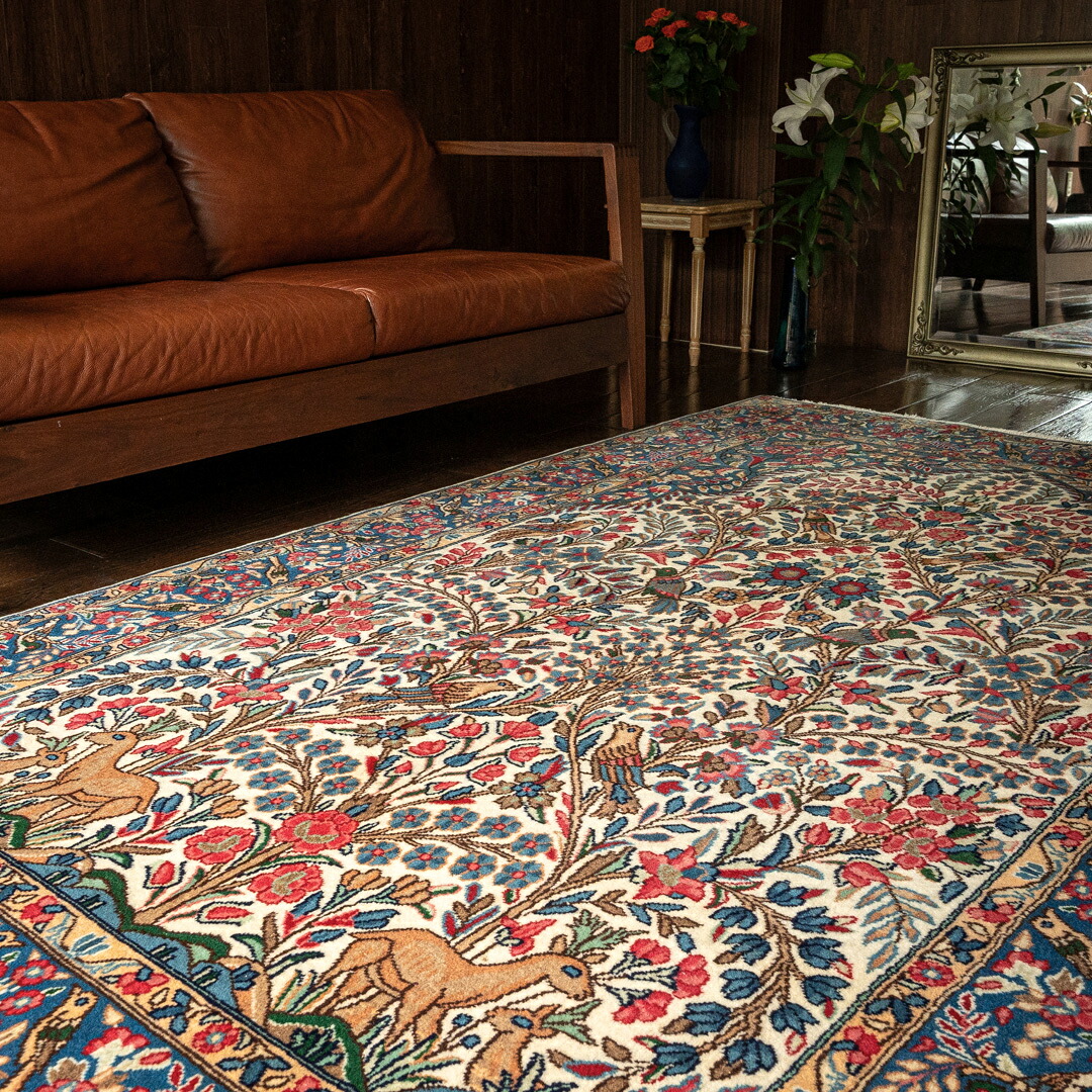 【百貨店SALE30%OFF】【発祥地ペルシャ産】146×240珊 イラン引っ敷き ラグサイズL（貨物輸送無料 手織り 生まれながら染め料 愛くるしい 今めかしい 引っ敷き 引っ敷き 羊毛100% イラン）◆POINSETTIA ポインセチア