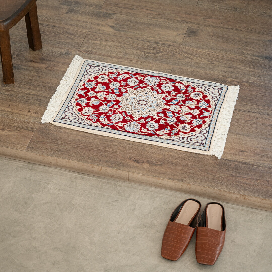 楽天市場】【ペルシャ手織り絨毯】40×60cm ナイン産（送料無料 手織り