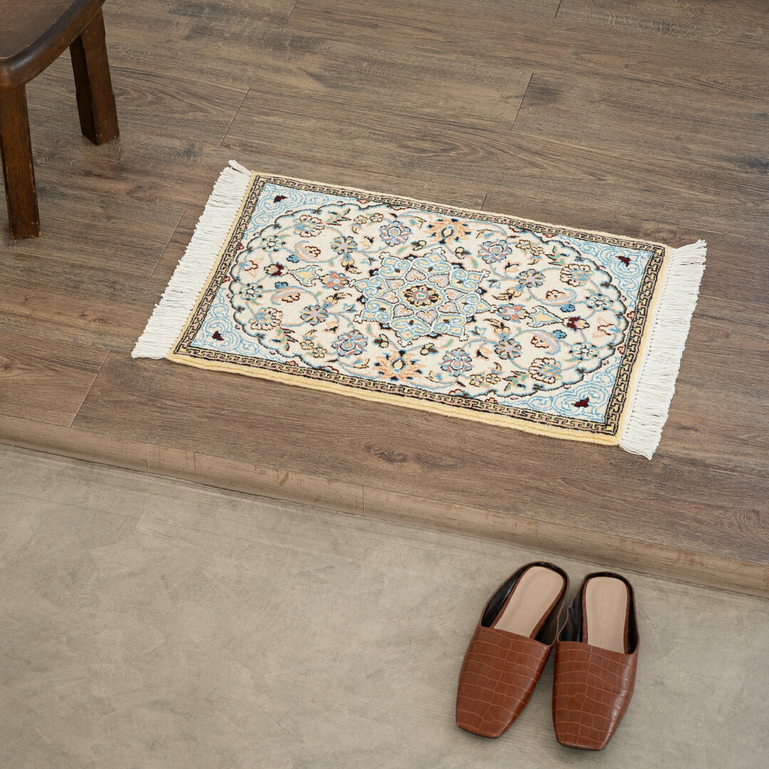 楽天市場】【ペルシャ手織り絨毯】40×60cm ナイン産（送料無料 手織り