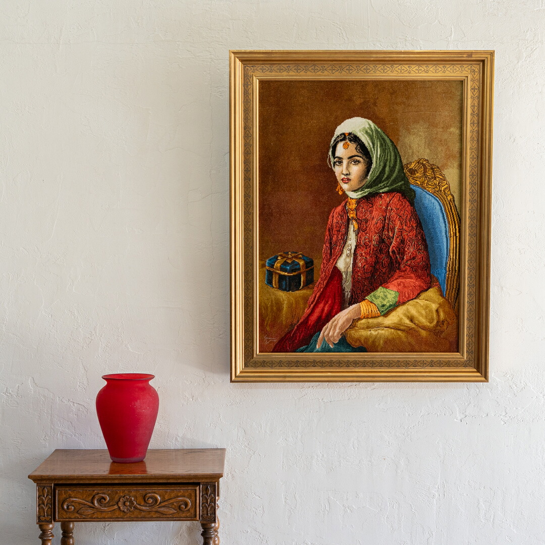 【百貨店SALE30%OFF】【イラン手織り引っ敷き】写真立て60×75珊 タブリーズ産（貨物輸送無料 手織り 生まれながら 愛くるしい 今めかしい 北欧 おうち第四次元 一般受け 引っ敷き イラン 図面 工芸）