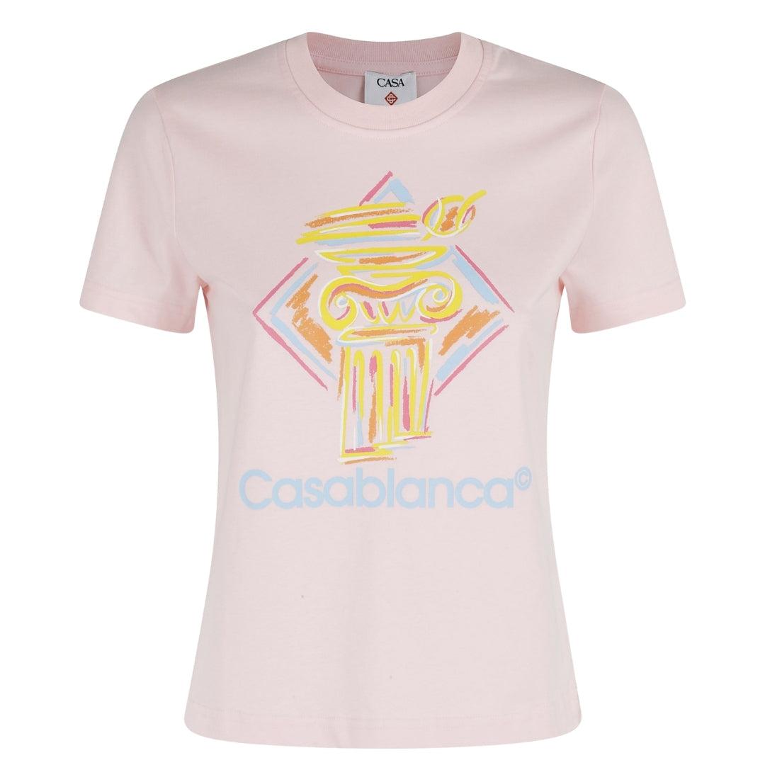 (カサブランカ) Casablanca レディース プリント スリムフィット 半袖 Tシャツ トップス 【海外通販】｜Pertemba Japan