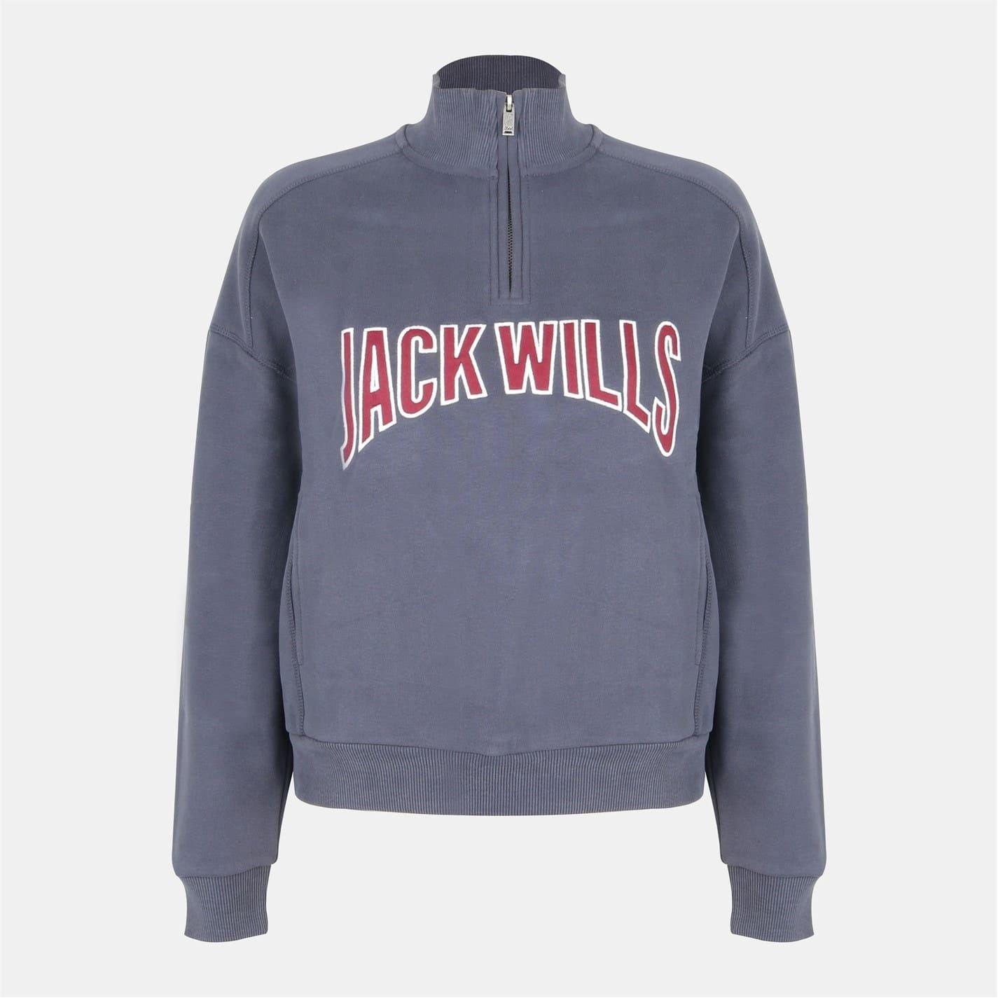 (ジャック・ウィルス) Jack Wills レディース ジップネック 長袖 スウェットシャツ トレーナー 【海外通販】｜Pertemba Japan