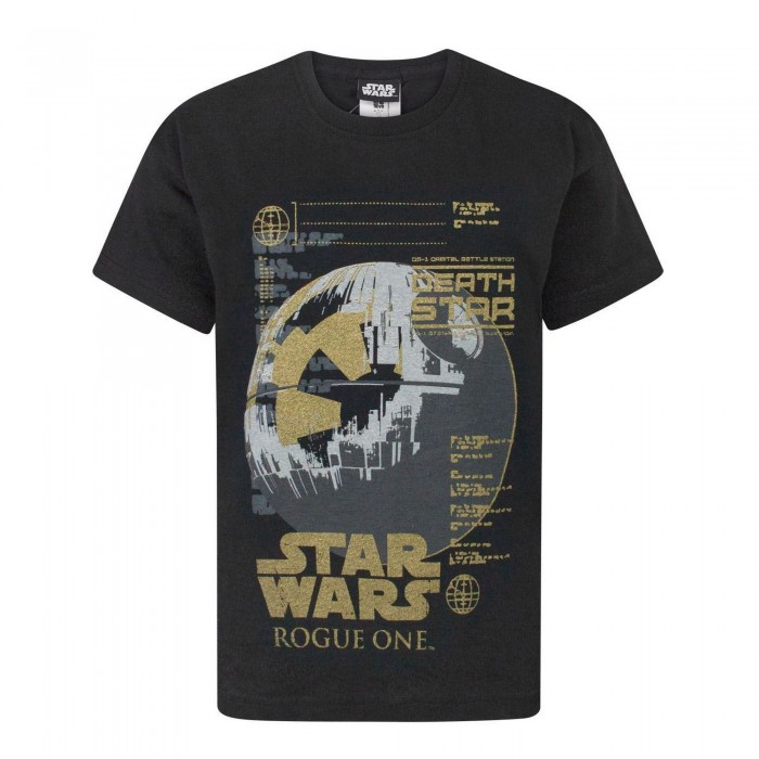 (スター・ウォーズ) Star Wars オフィシャル商品 キッズ・子供用 ローグ・ワン メタリック デス・スター Tシャツ 男の子 【楽天海外直送】