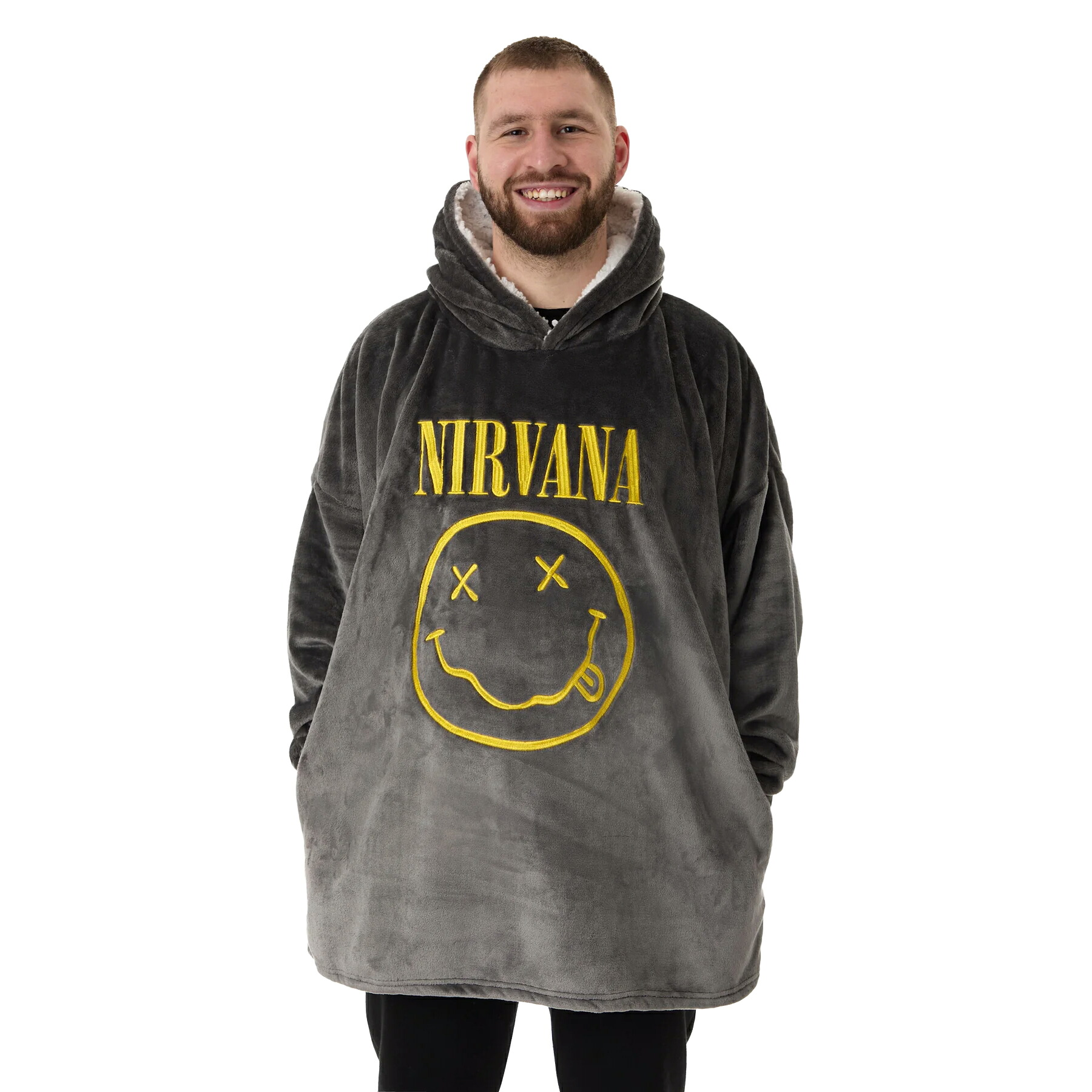 (ニルヴァーナ) Nirvana オフィシャル商品 メンズ ロゴ パーカー ブランケット フード付き 【海外通販】｜Pertemba Japan