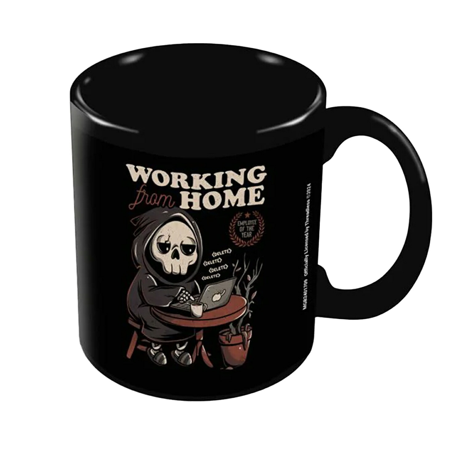 (スレッドレス) Threadless オフィシャル商品 Working From Home マグ 死神 マグカップ コップ 【海外通販】画像