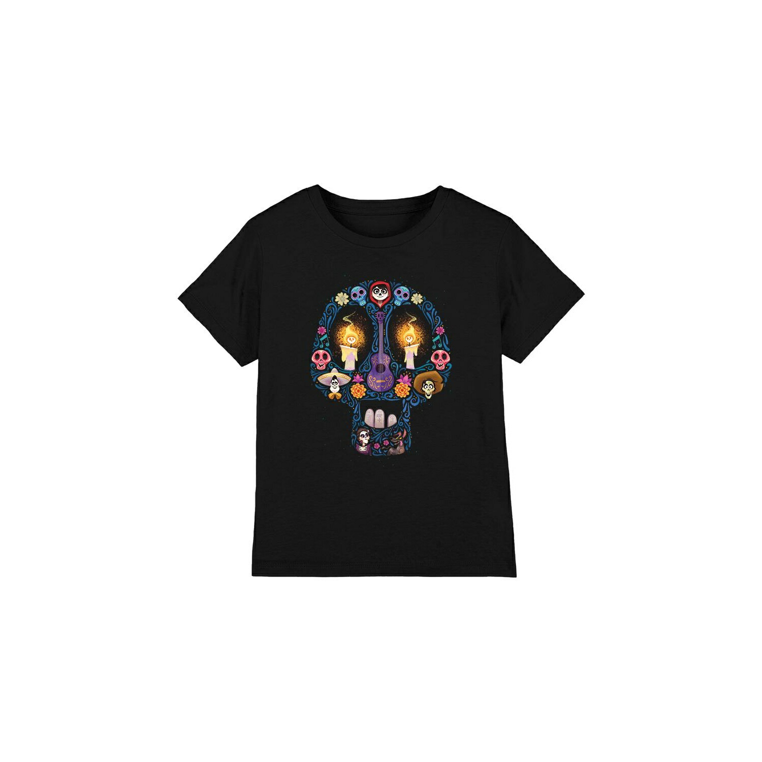 (リメンバー・ミー) Coco オフィシャル商品 キッズ・子供 エルネスト ミゲル ヘクター Tシャツ スカル 半袖 トップス 【海外通販】画像