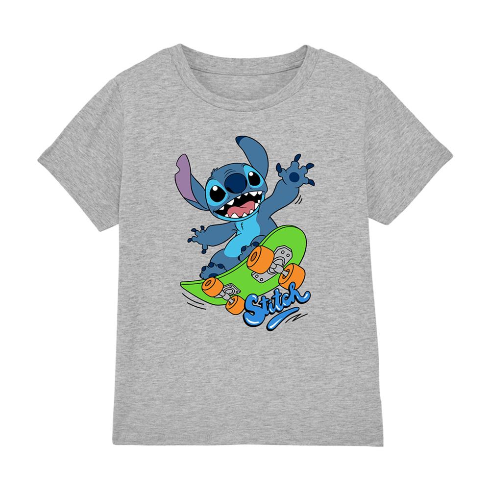 (リロ・アンド・スティッチ) Lilo & Stitch オフィシャル商品 キッズ・子供 Skateboard Tシャツ 半袖 トップス 【海外通販】画像