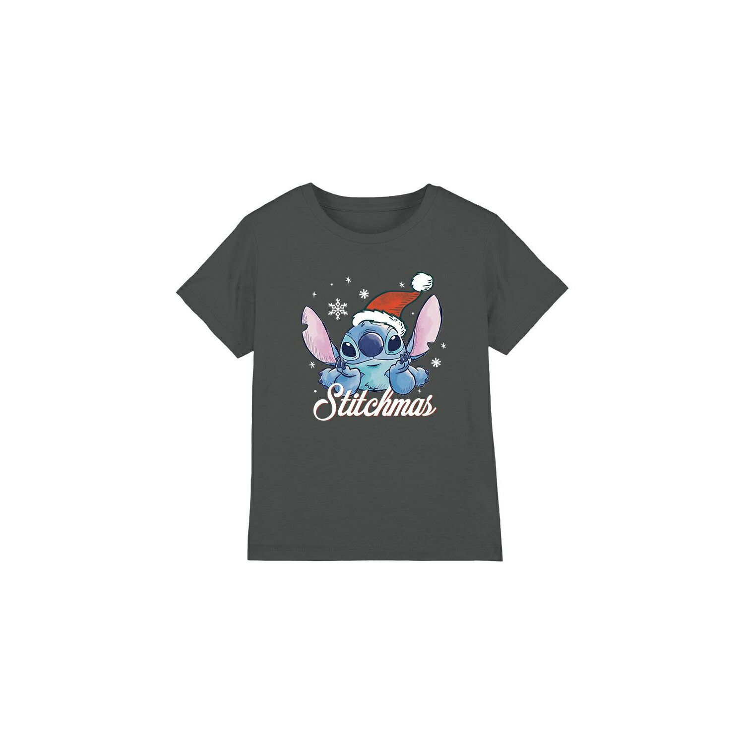 (リロ・アンド・スティッチ) Lilo & Stitch オフィシャル商品 キッズ・子供 A Stitchmas Tシャツ クリスマス 半袖 トップス 【海外通販】画像