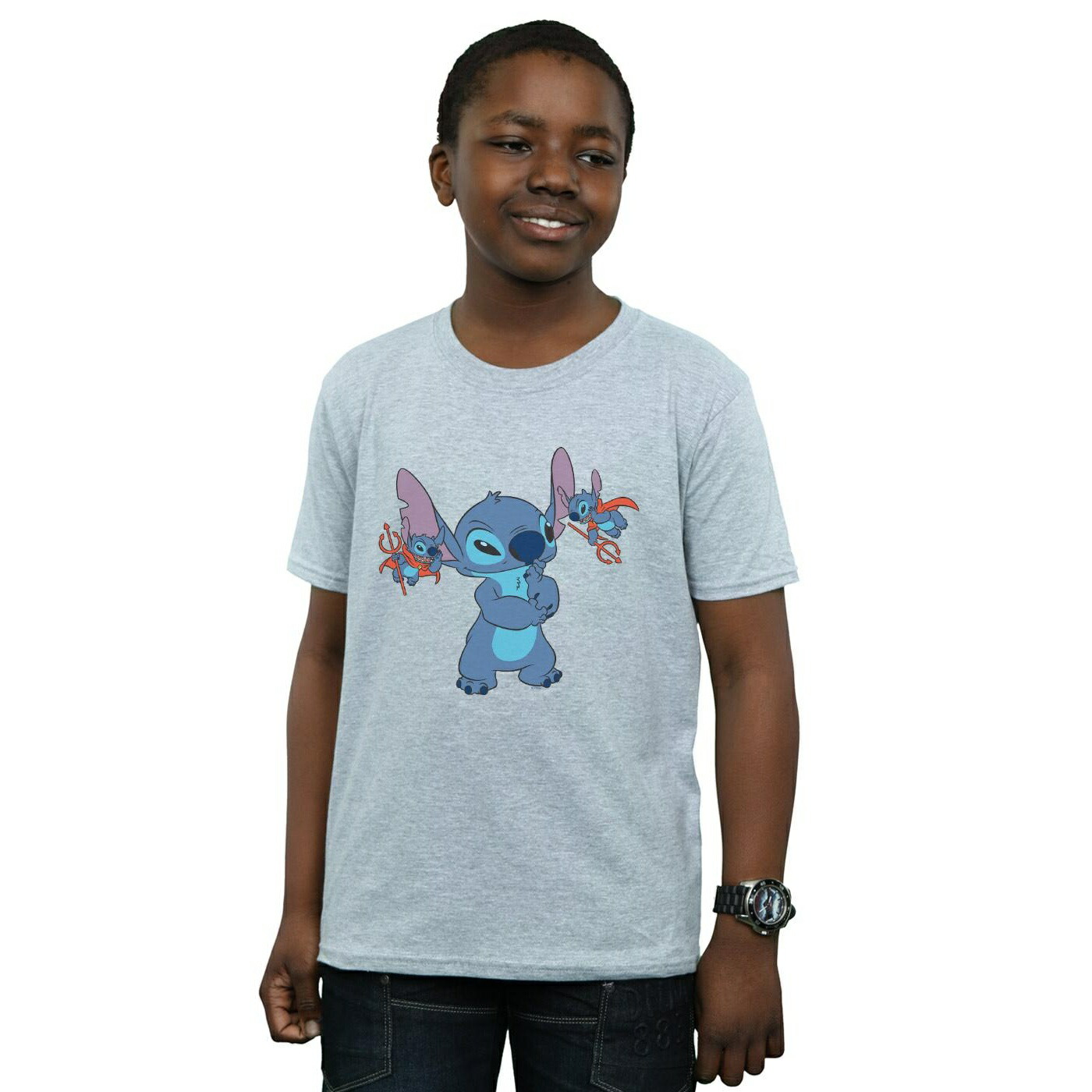(リロ・アンド・スティッチ) Lilo and Stitch オフィシャル商品 キッズ・子供用 Little Devils 半袖 Tシャツ トップス 男の子 【海外通販】画像