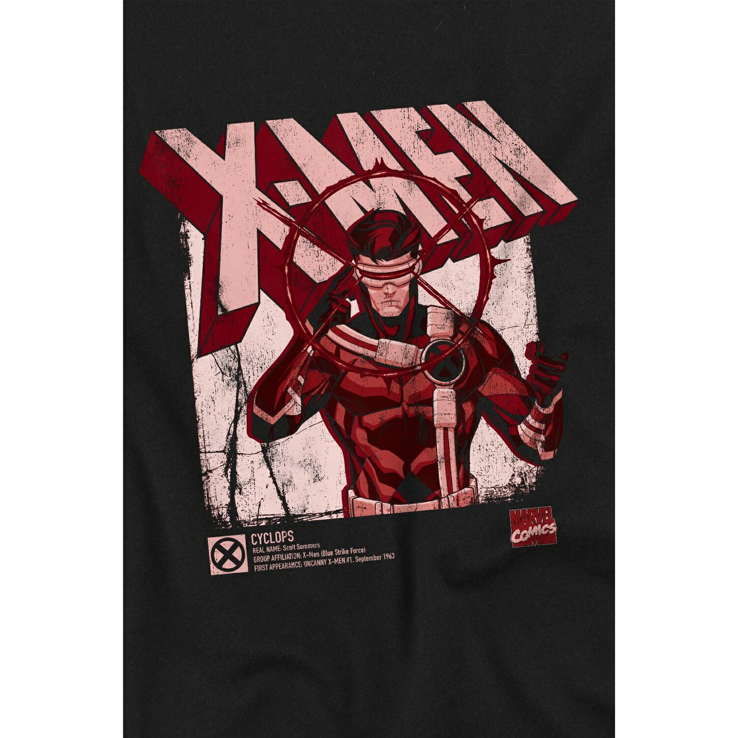 (マーベル) Marvel オフィシャル商品 キッズ・子供 X-Men Tシャツ サイクロップス インフォグラフィック 半袖 トップス 【海外通販】画像