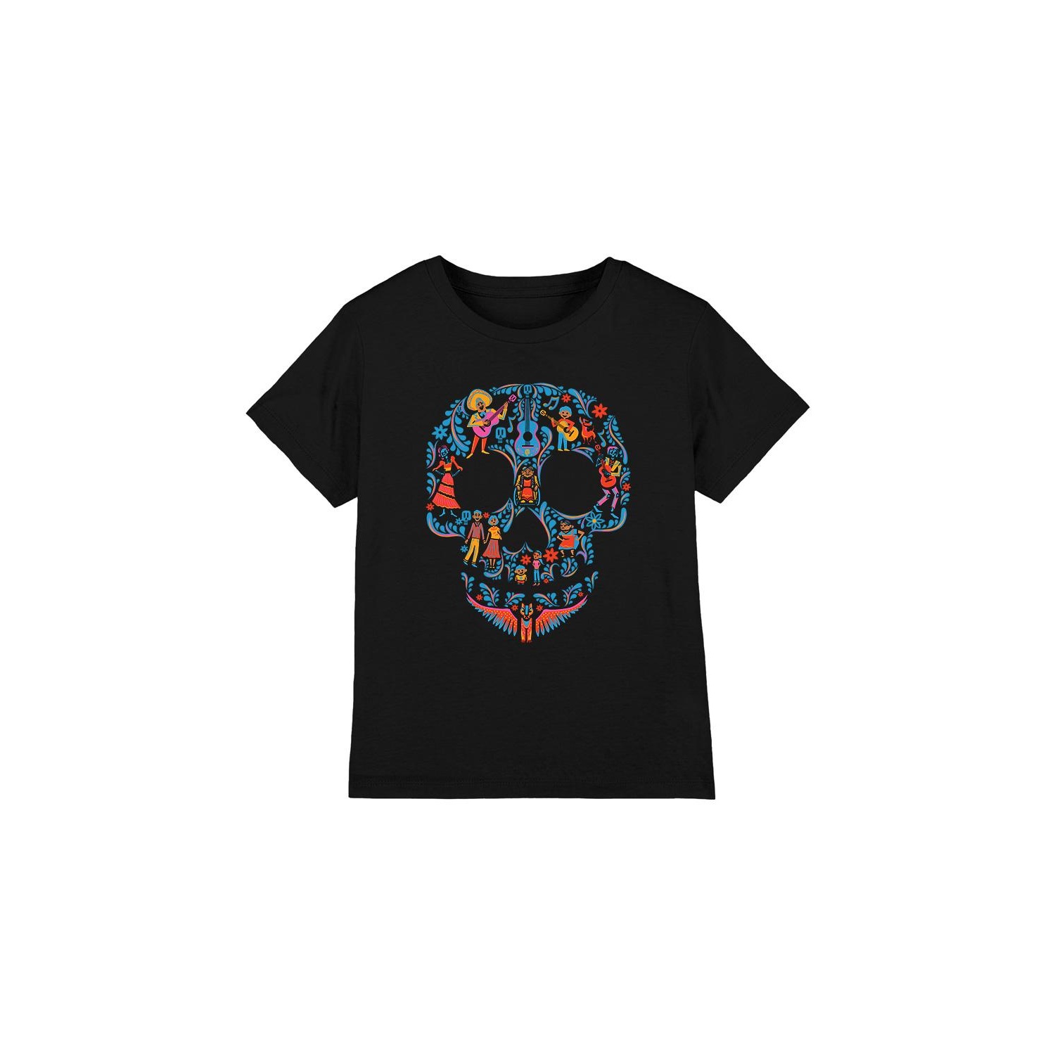 (リメンバー・ミー) Coco オフィシャル商品 キッズ・子供 Day Of The Dead Tシャツ リベラファミリー スカル 半袖 トップス 【海外通販】画像