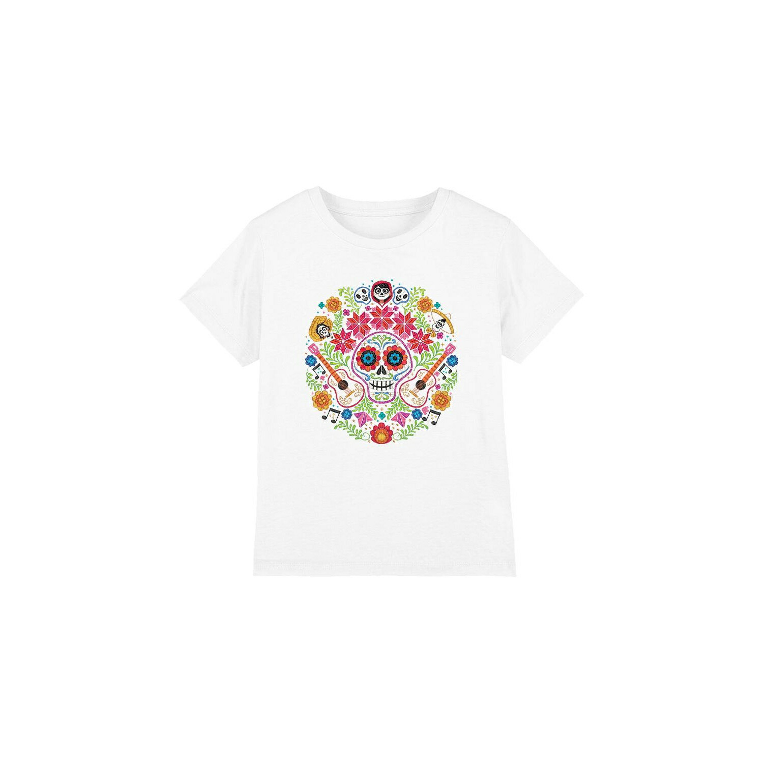 (リメンバー・ミー) Coco オフィシャル商品 キッズ・子供 Day Of The Dead Tシャツ エルネスト ミゲル ヘクター パッチ 半袖 トップス 【海外通販】画像