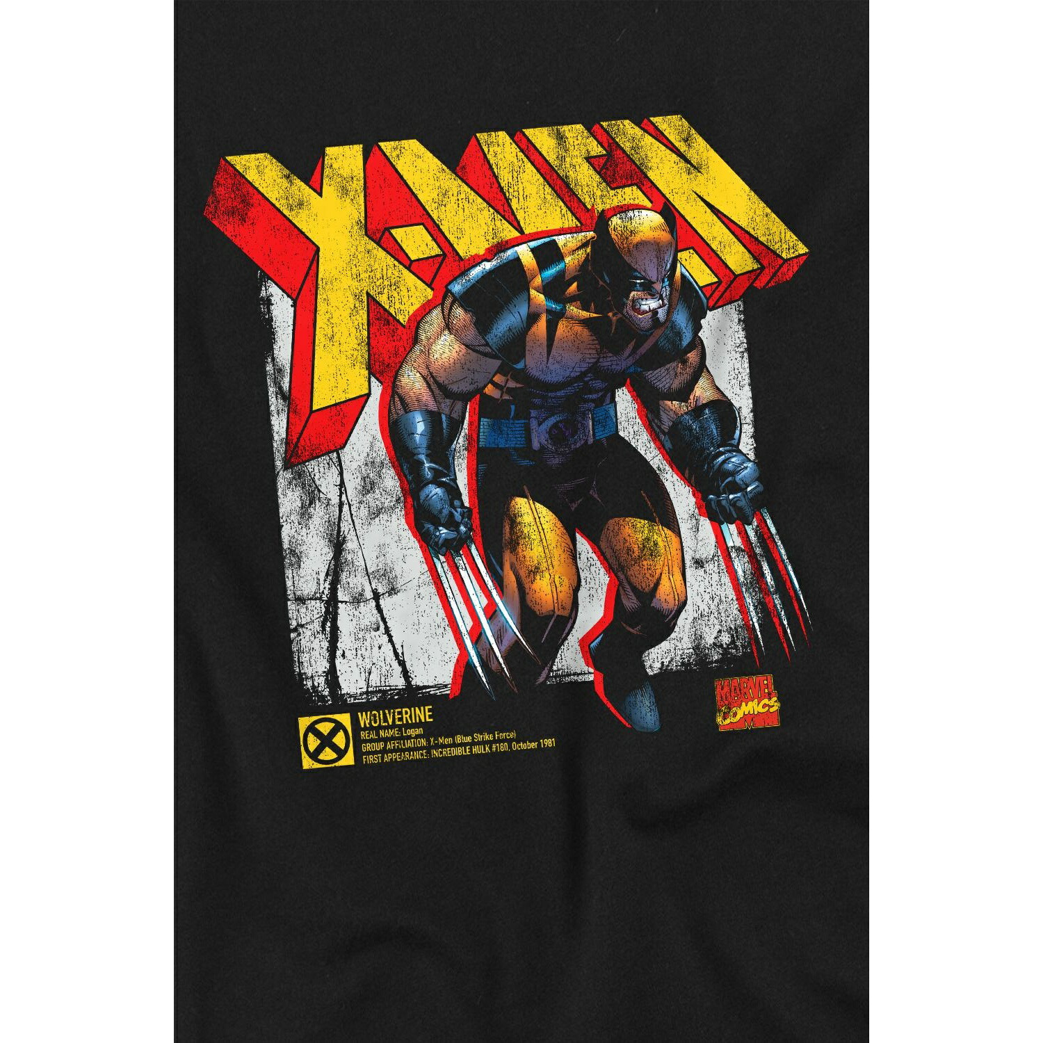 (マーベル) Marvel オフィシャル商品 キッズ・子供 X-Men ウルヴァリン Tシャツ インフォグラフィック 半袖 トップス 【海外通販】画像