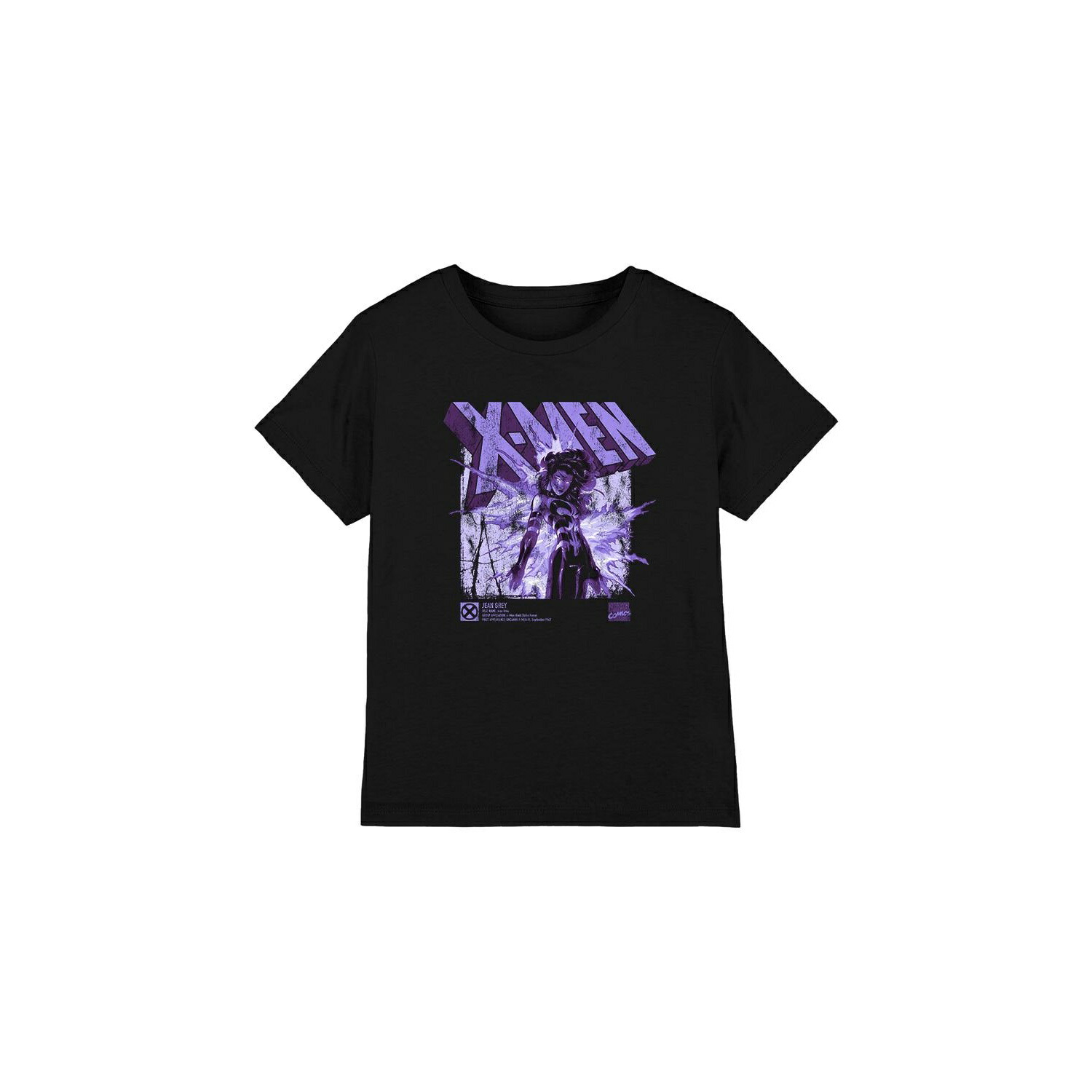 (マーベル) Marvel オフィシャル商品 キッズ・子供 X-Men Tシャツ ジーン・グレイ インフォグラフィック 半袖 トップス 【海外通販】画像