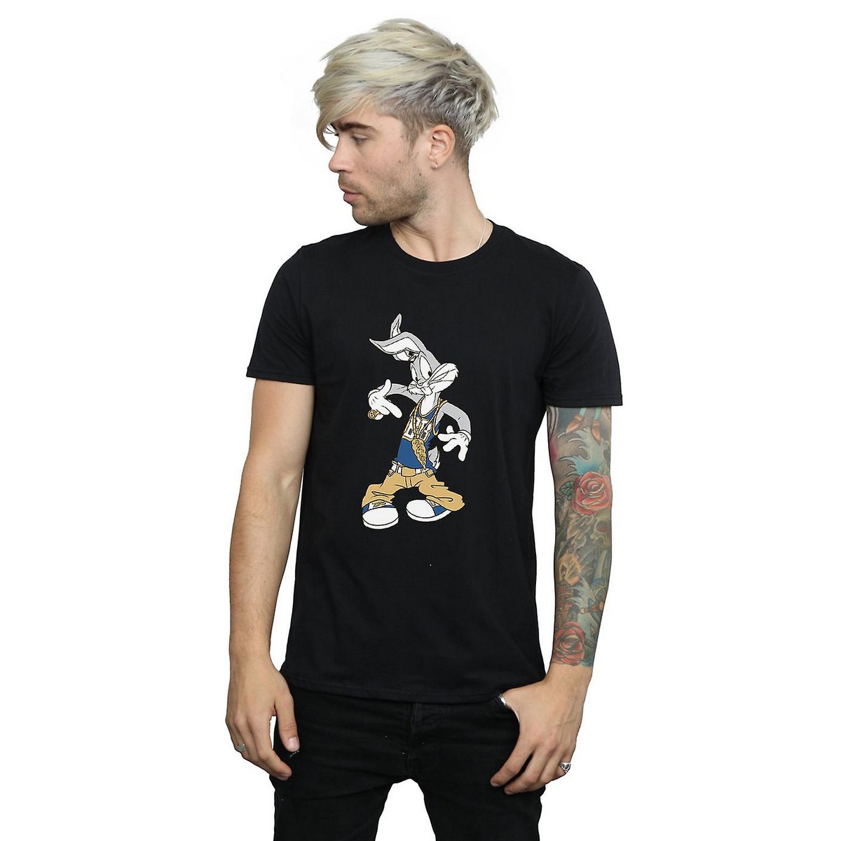 【楽天市場】(ルーニー・テューンズ) Looney Tunes オフィシャル商品 メンズ Rapper バッグス・バニー Tシャツ コットン ...