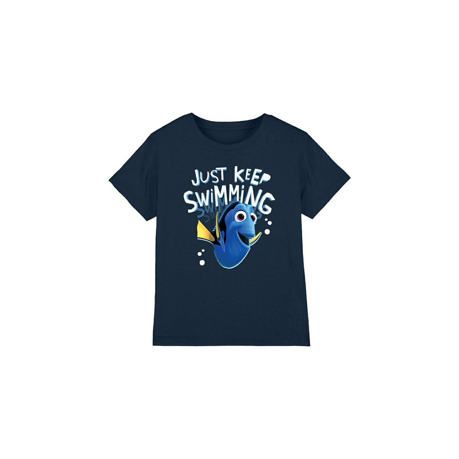 (ファインディング・ニモ) Finding Nemo オフィシャル商品 キッズ・子供 Just Keep Swimming Tシャツ ドリー 半袖 トップス 【海外通販】画像