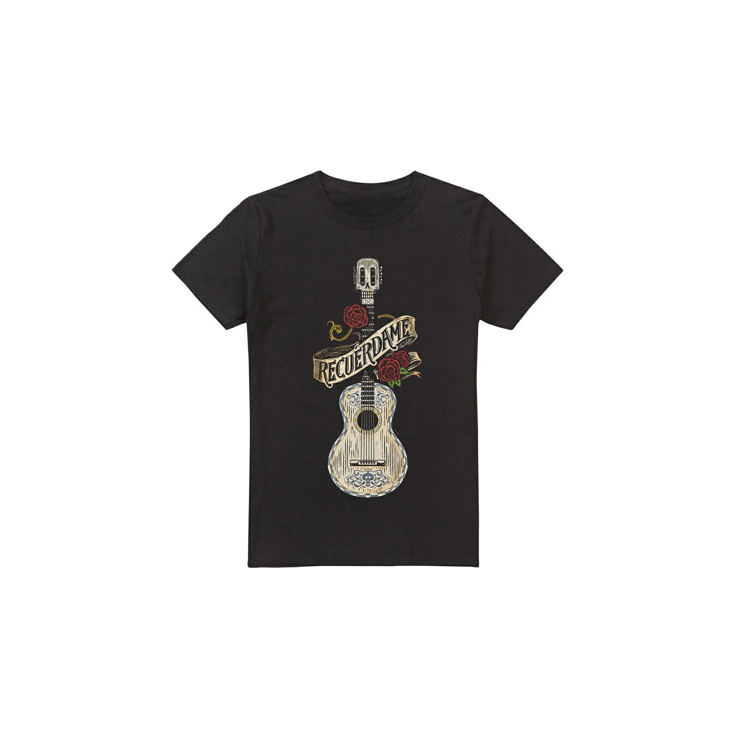 (リメンバー・ミー) Coco オフィシャル商品 メンズ Recuerdame Tシャツ Famous Guitar エルネスト 半袖 トップス 【海外通販】画像