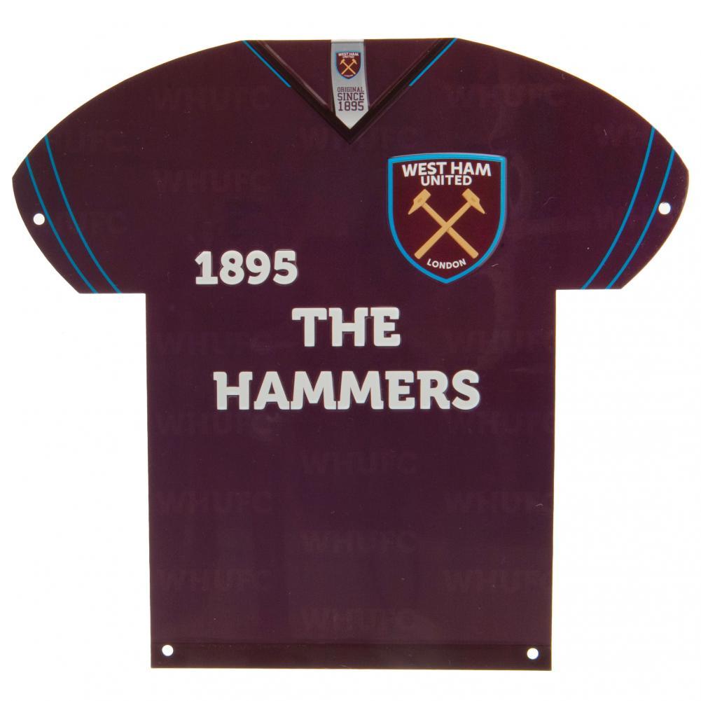 楽天市場 ウェストハム ユナイテッド フットボールクラブ West Ham United Fc オフィシャル商品 シャツ型 メタルサイン 海外通販 Pertemba Japan