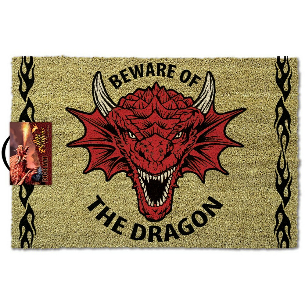 アン ストークス Anne Stokes オフィシャル商品 Beware Of The Dragon ドアマット 玄関マット 楽天海外直送 泥落とし ベランダマット 足ふきマット ドラゴン 屋外 が チャンピオンズリーグ Diasaonline Com