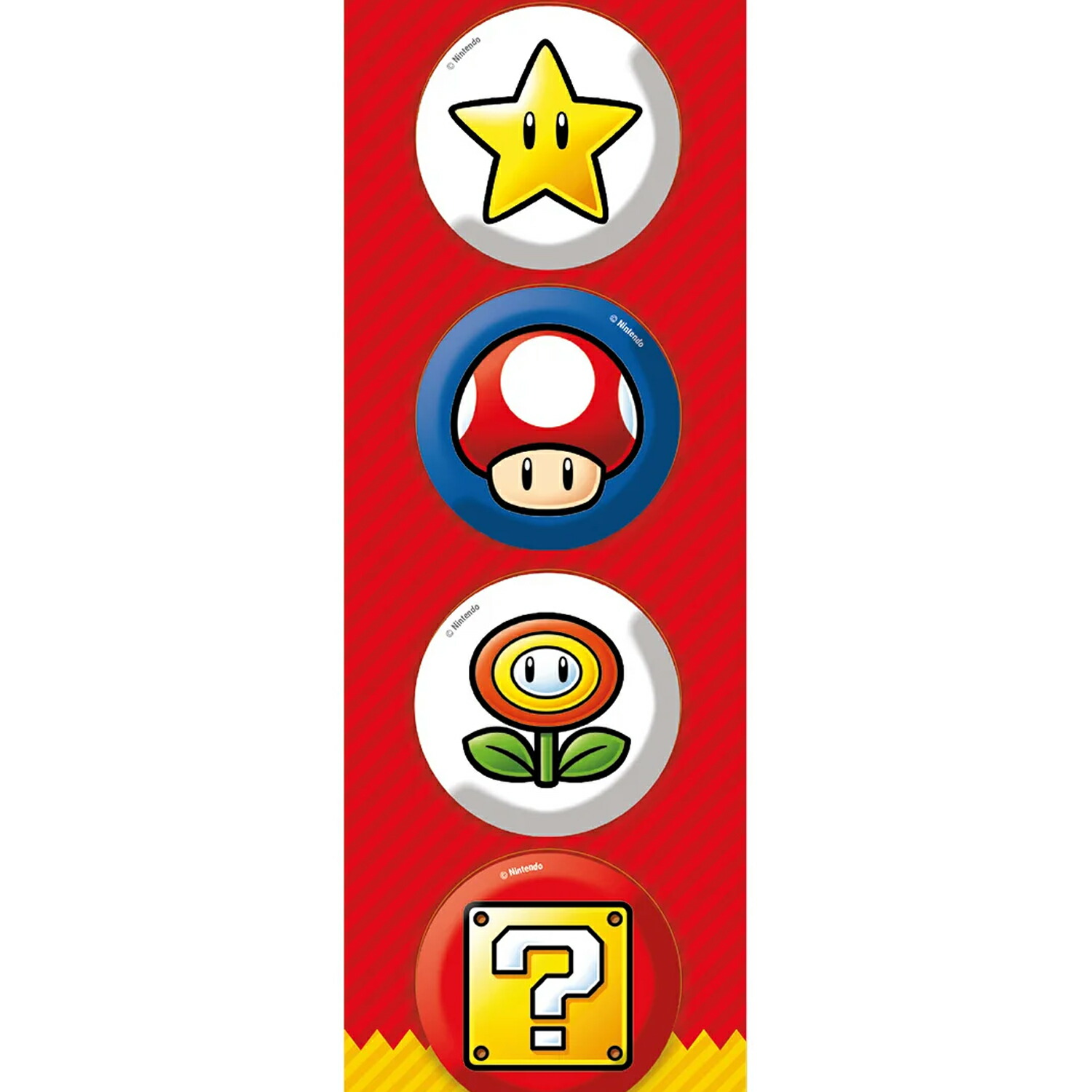 マリオ オリジナルバッジ　非売品 非売品 クラブニンテンドー スーパーマリオ 缶バッジセット