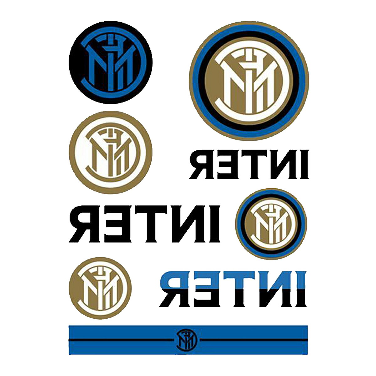 楽天市場 Fcインテルナツィオナーレ ミラノ Fc Inter Milan オフィシャル商品 粘着 タトゥー ボディーシール パック 楽天海外直送 Pertemba Japan